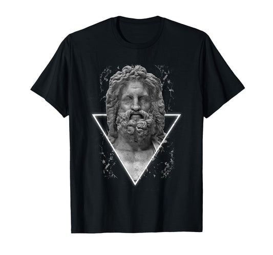 Zeus Sculpture Aesthetic Edgy Streetwear T-Shirt - Novelty Apparel Unisex - T-Shirt, Sweatshirt, Hoodie