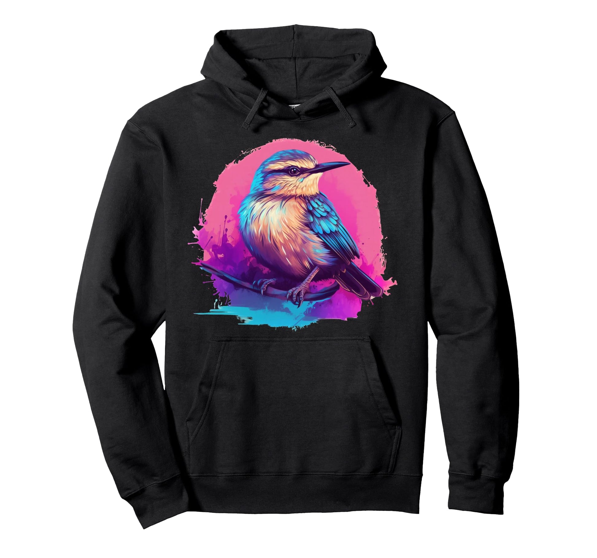 Vaporwave Aesthetic Carolina Wren Hoodie - Graphic Print Men Women - T-Shirt, Sweatshirt, Hoodie