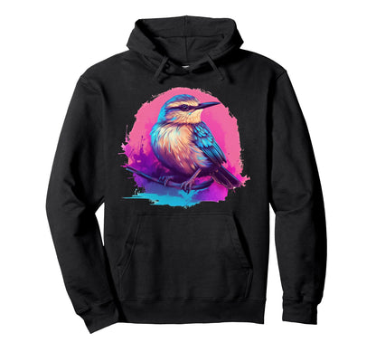 Vaporwave Aesthetic Carolina Wren Hoodie - Graphic Print Men Women - T-Shirt, Sweatshirt, Hoodie