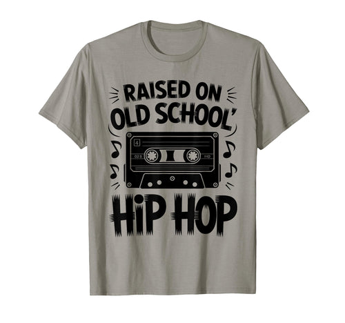 Raised Old School Hip Hop Cassette T-Shirt - Minimalist Print for Adults - T-Shirt, Sweatshirt, Hoodie