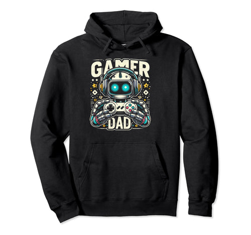 Gamer Dad Game Controller Gaming Hoodie - Aesthetic Graphic Men Women - T-Shirt, Sweatshirt, Hoodie
