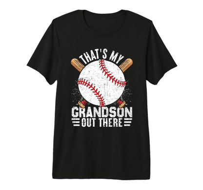 Thats My Grandson Out There Baseball Tri T-Shirt - Minimalist Print Unisex - T-Shirt, Sweatshirt, Hoodie