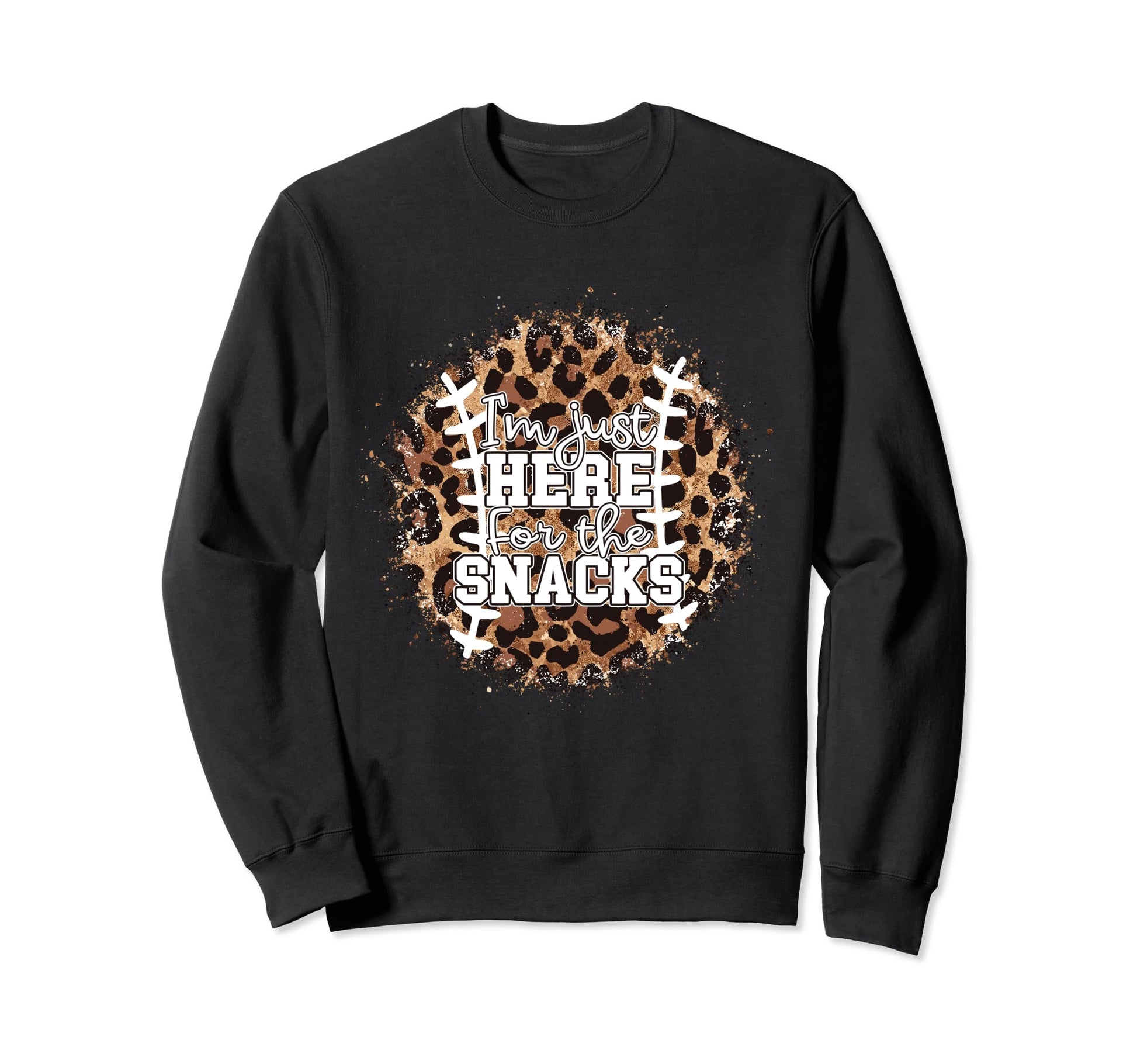 Im Just Here Snacks Baseball Sweatshirt - Minimalist Print Men Women - T-Shirt, Sweatshirt, Hoodie