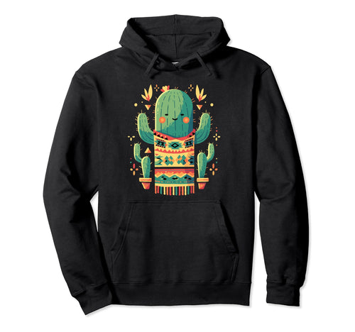 Cactus Serape Succulent Plant Cacti Hoodie - Fun Novelty Design Unisex - T-Shirt, Sweatshirt, Hoodie