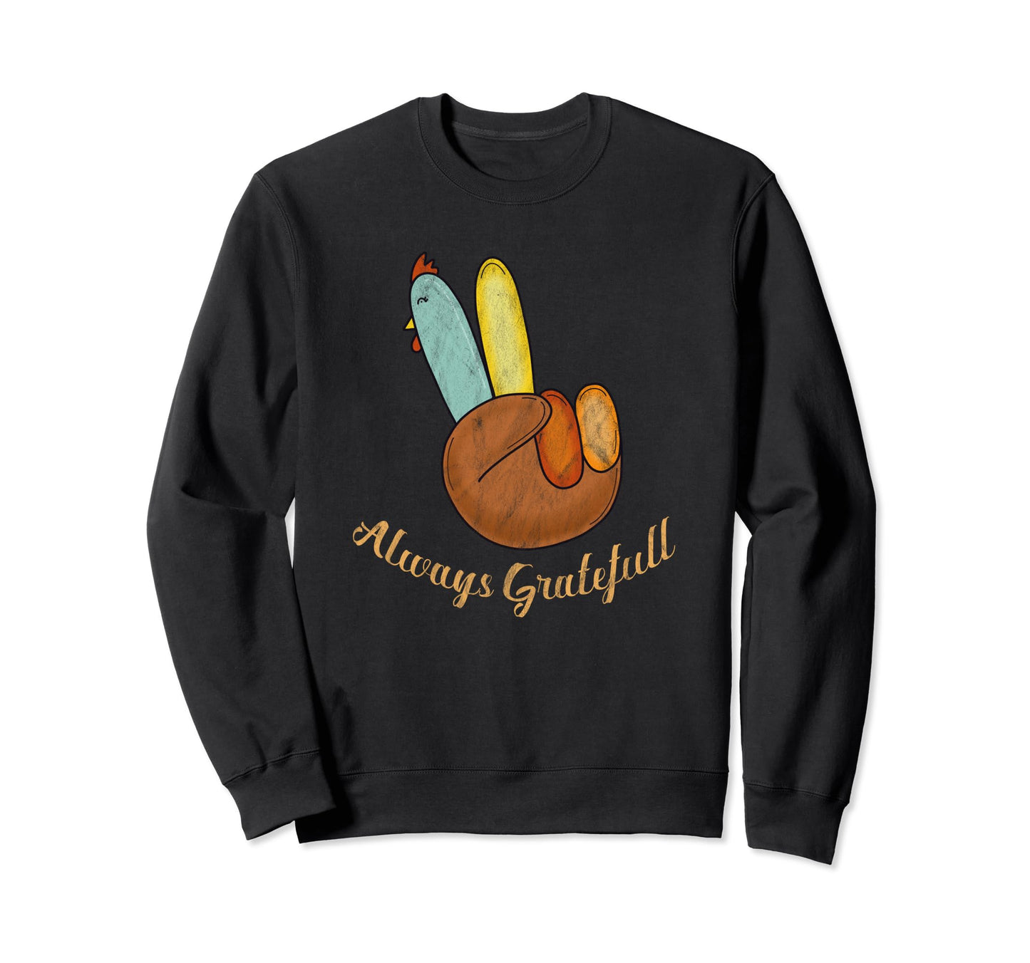 Peace Love Turkey Peace Sign Sweatshirt - Novelty Apparel for Adults - T-Shirt, Sweatshirt, Hoodie