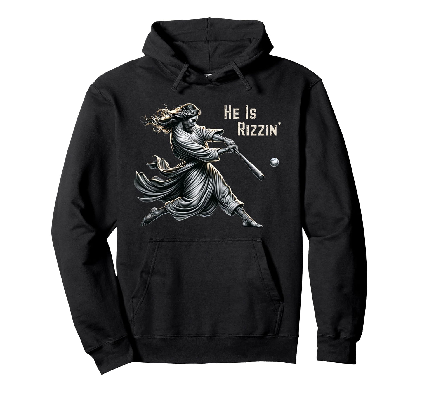 He Is Rizzin Religious Christian Hoodie - Aesthetic Graphic for Adults - T-Shirt, Sweatshirt, Hoodie