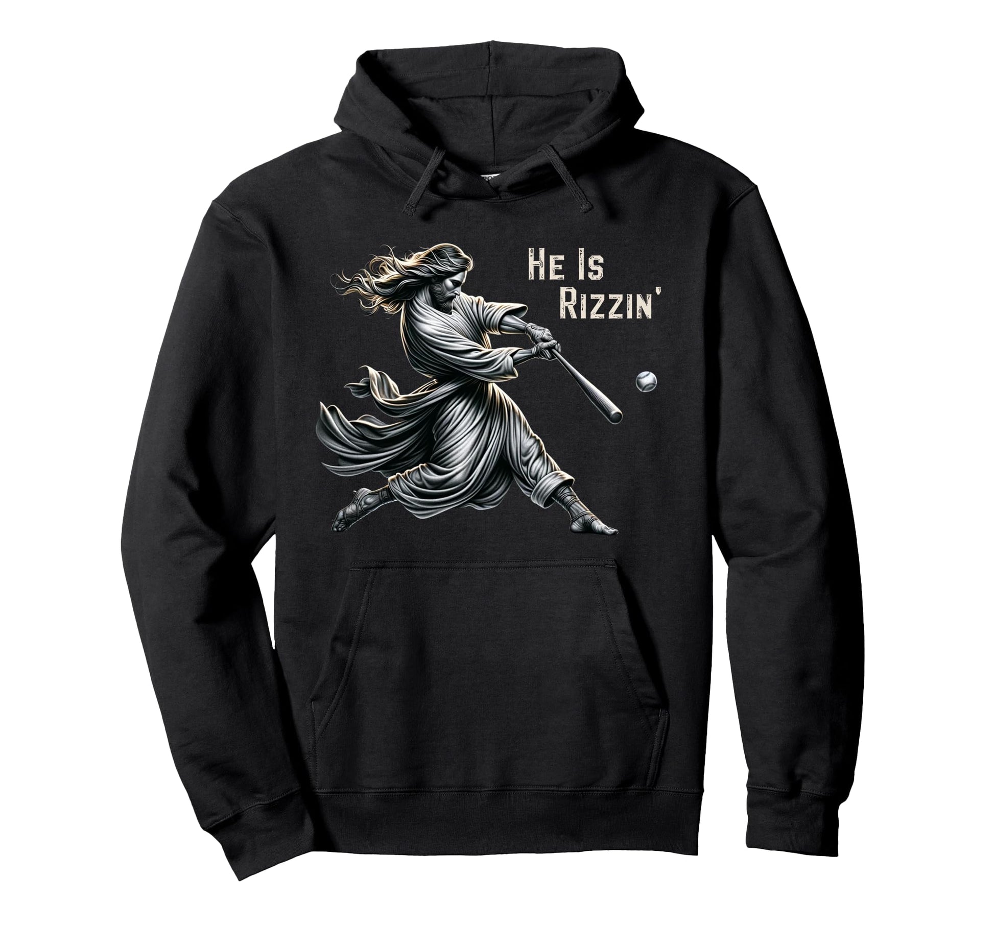 He Is Rizzin Religious Christian Hoodie - Aesthetic Graphic for Adults - T-Shirt, Sweatshirt, Hoodie