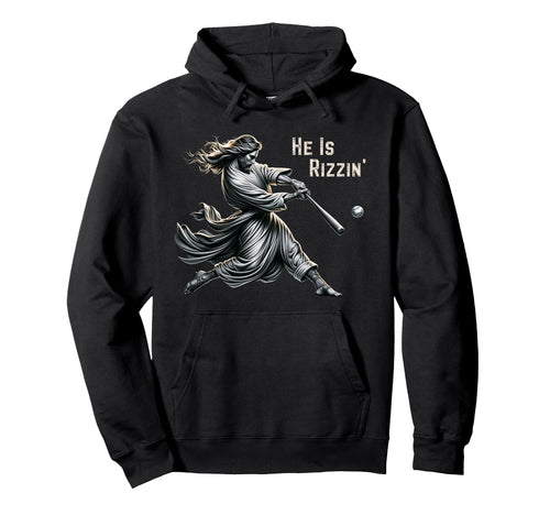 He Is Rizzin Religious Christian Hoodie - Aesthetic Graphic for Adults - T-Shirt, Sweatshirt, Hoodie