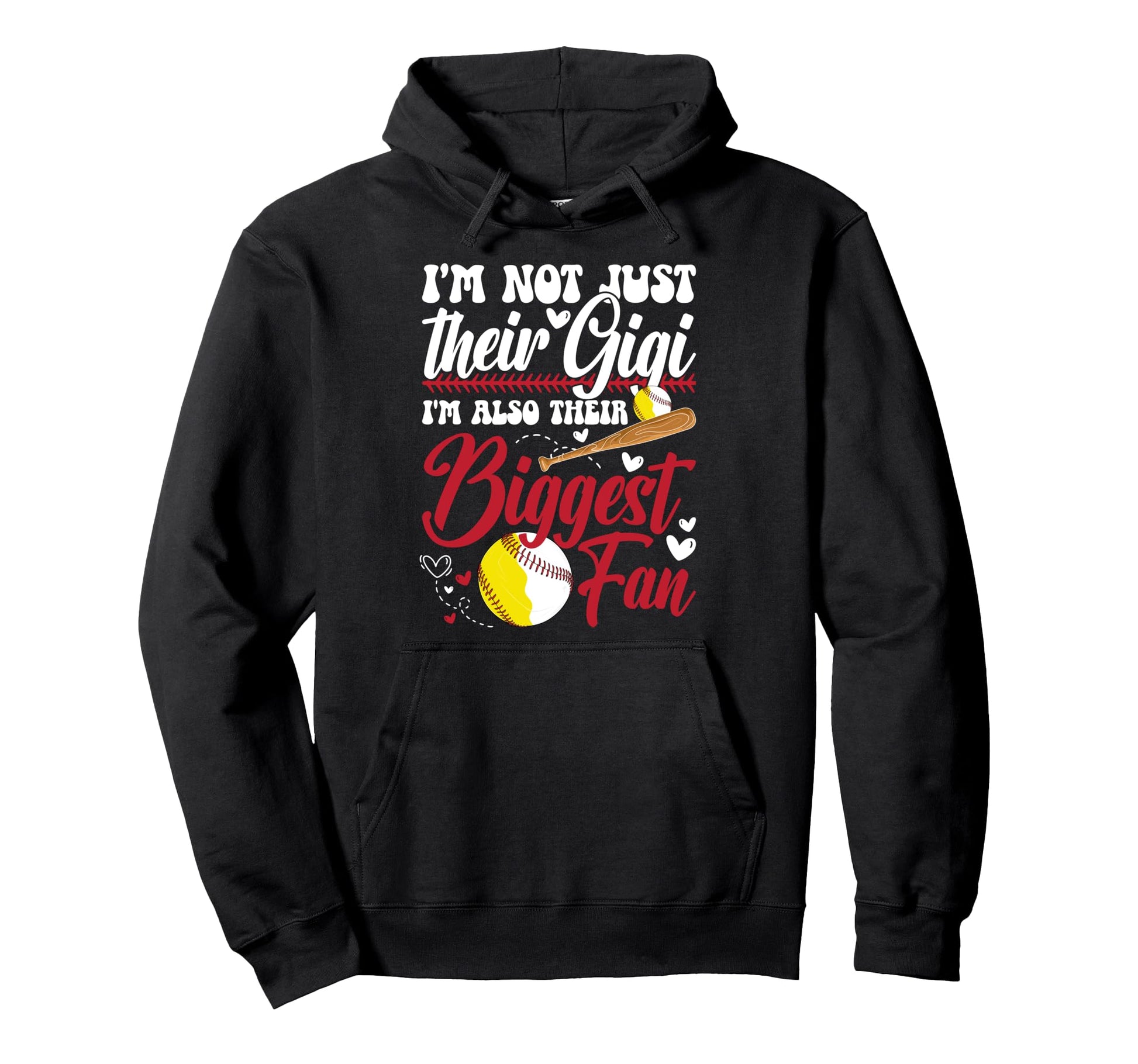Their Biggest Fan Softball Baseball Gigi Hoodie - Unique Graphic Men Women - T-Shirt, Sweatshirt, Hoodie