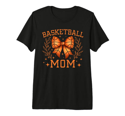 Coquette Bow Basketball Mom Game Day T-Shirt - Novelty Apparel for Adults - T-Shirt, Sweatshirt, Hoodie