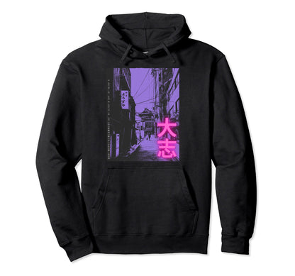 80S Lofi Tokyo Japanese Streetwear Hoodie - Novelty Apparel for Adults - T-Shirt, Sweatshirt, Hoodie