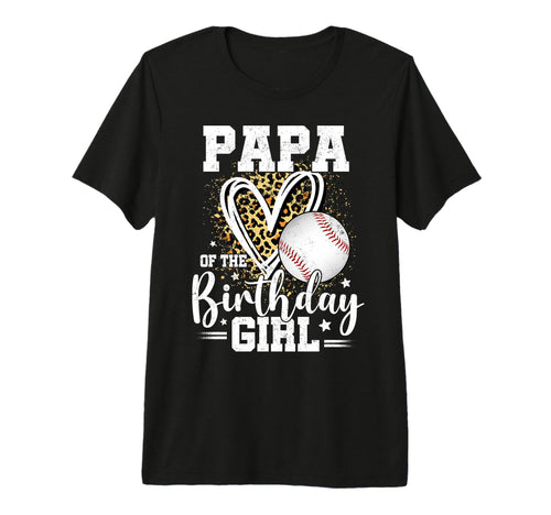 Papa Birthday Baseball Papa Leopard T-Shirt - Minimalist Print for Adults - T-Shirt, Sweatshirt, Hoodie