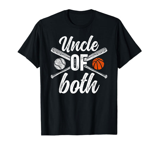 Uncle Both Baseball Basketball Uncle T-Shirt - Trendy Graphic for Adults - T-Shirt, Sweatshirt, Hoodie