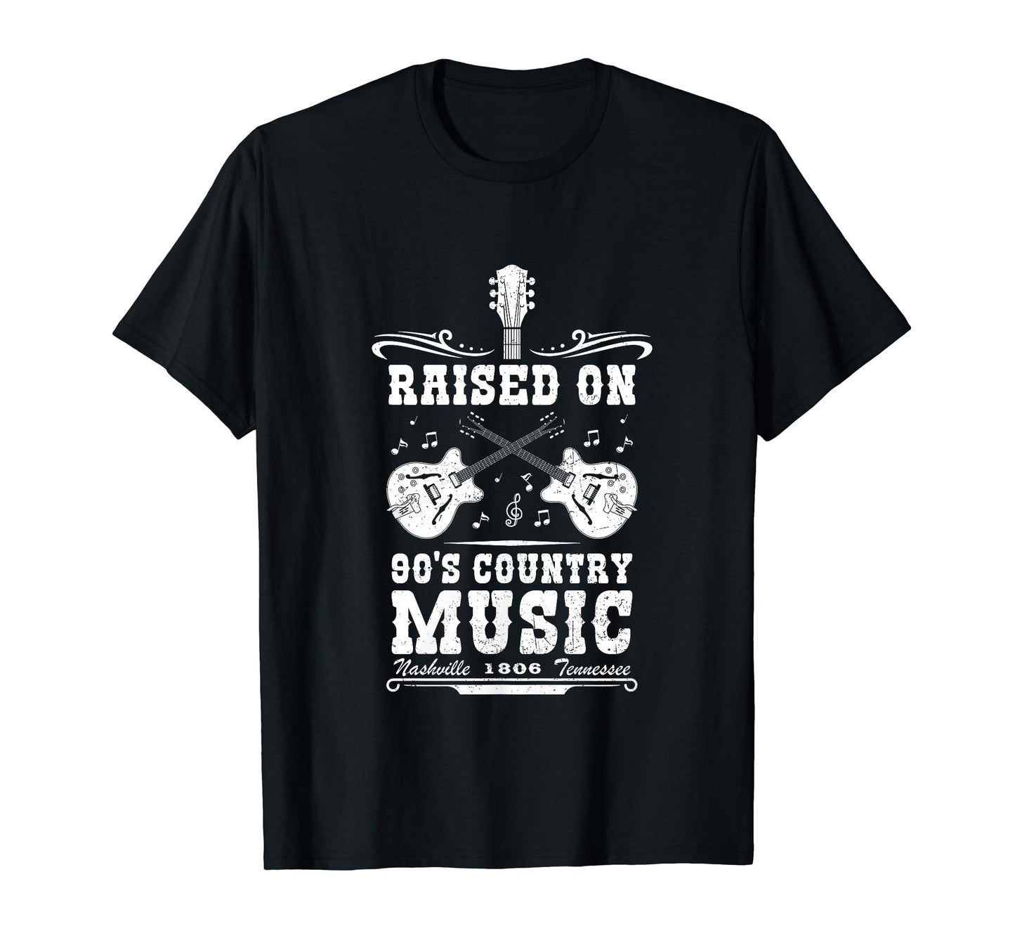 Raised 90S Country Music Western 90S T-Shirt - Minimalist Print Men Women - T-Shirt, Sweatshirt, Hoodie