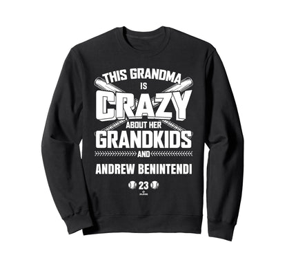 Grandma Crazy Andrew Benintendi Sweatshirt - Streetwear Style for Adults - T-Shirt, Sweatshirt, Hoodie