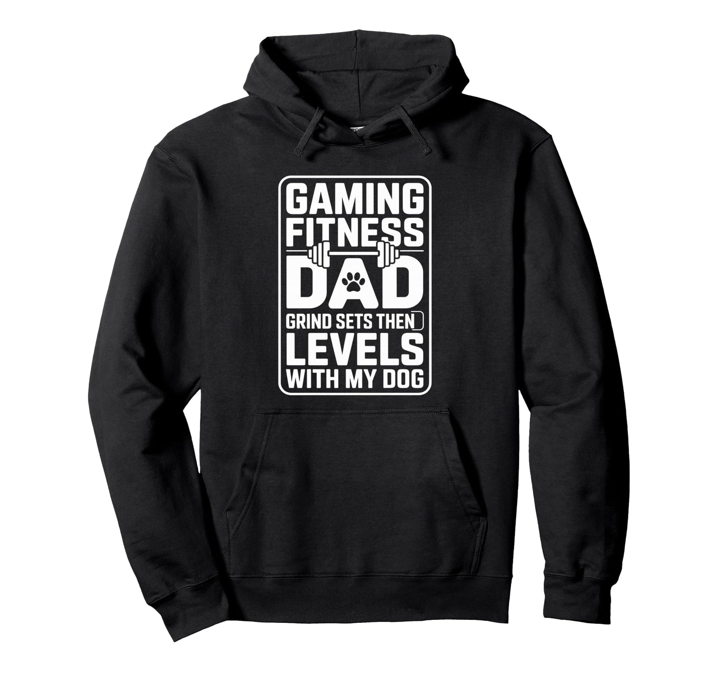 Gaming Fitness Dad Grind Sets Then Hoodie - Fun Novelty Design for Adults - T-Shirt, Sweatshirt, Hoodie
