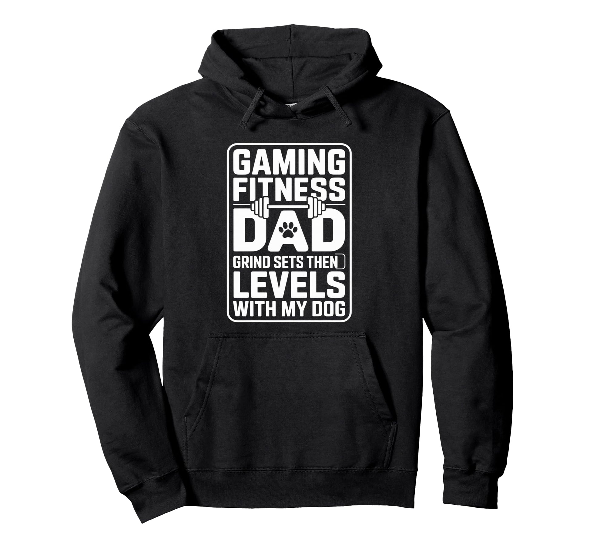 Gaming Fitness Dad Grind Sets Then Hoodie - Fun Novelty Design for Adults - T-Shirt, Sweatshirt, Hoodie