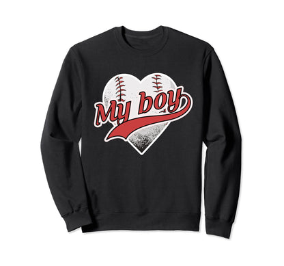 Love My Heart Baseball Softball Sweatshirt - Aesthetic Graphic for Adults - T-Shirt, Sweatshirt, Hoodie