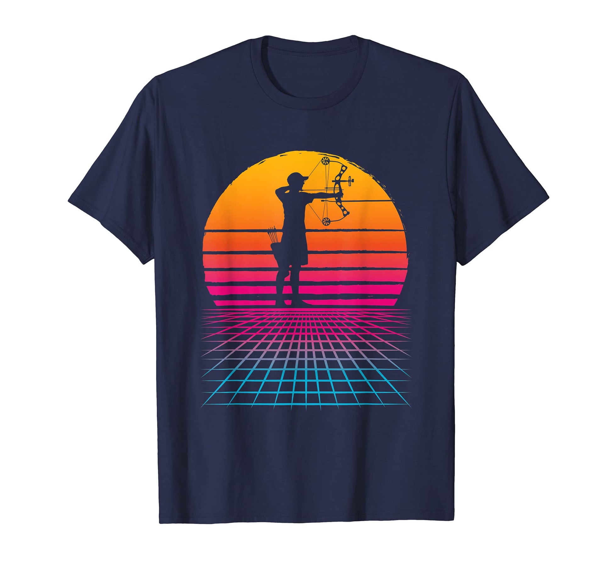 Archery Compound Bow Vaporwave T-Shirt - Casual Everyday Wear for Adults - T-Shirt, Sweatshirt, Hoodie