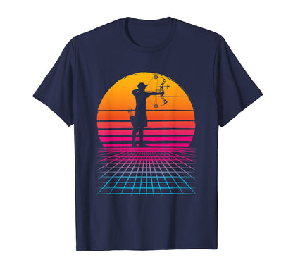 Archery Compound Bow Vaporwave T-Shirt - Casual Everyday Wear for Adults - T-Shirt, Sweatshirt, Hoodie