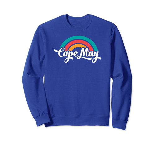 Cape May Nj Script Rainbow Sweatshirt - Custom Art Print for Adults - T-Shirt, Sweatshirt, Hoodie