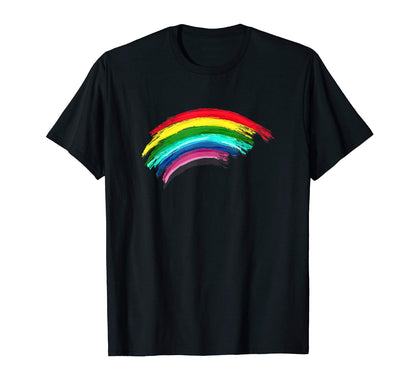 Rainbow Pride Paint T-Shirt - Aesthetic Graphic Men Women - T-Shirt, Sweatshirt, Hoodie
