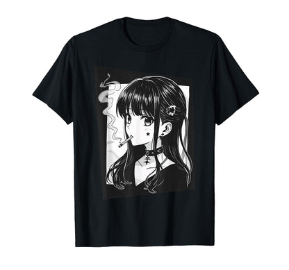 Sad Anime Waifu Japanese Aesthetic T-Shirt - Novelty Apparel for Adults - T-Shirt, Sweatshirt, Hoodie