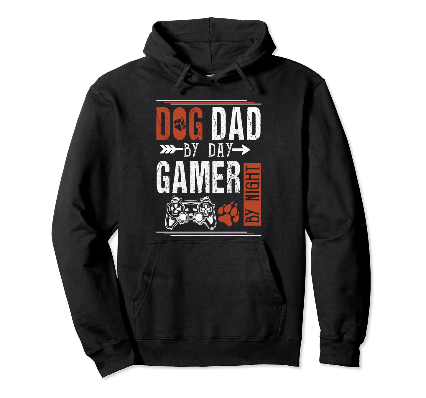 Mens Dog Dad Day Gamer Night Fathers Hoodie - Streetwear Style for Adults - T-Shirt, Sweatshirt, Hoodie