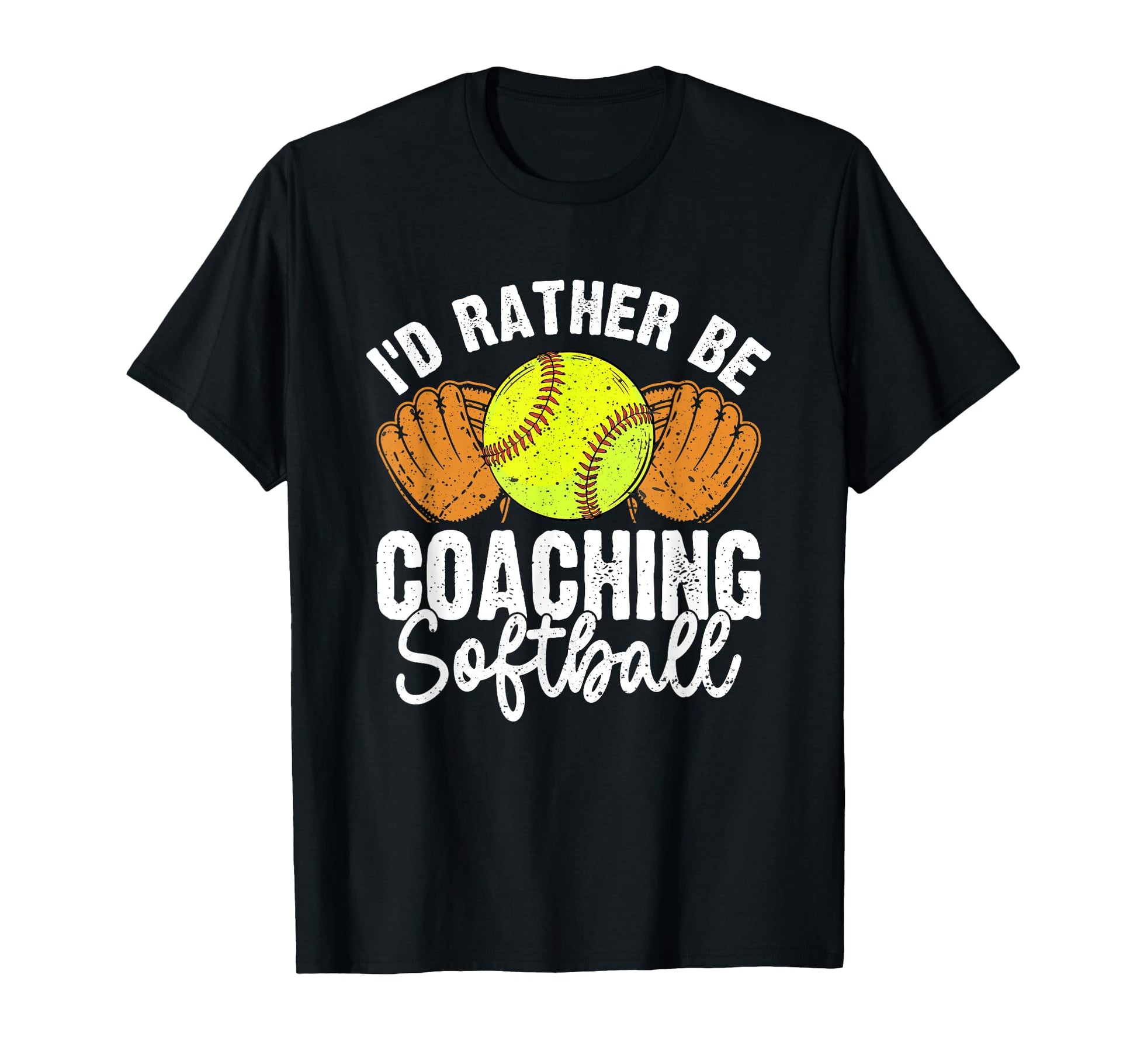 Id Rather Be Coaching Softball T-Shirt - Aesthetic Graphic for Adults - T-Shirt, Sweatshirt, Hoodie