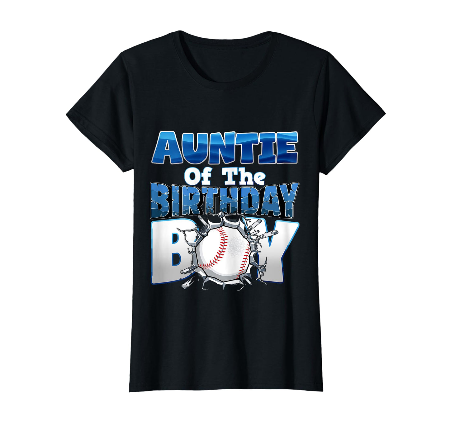 Aunt Baseball Birthday Family Baller T-Shirt - Custom Art Print Men Women - T-Shirt, Sweatshirt, Hoodie
