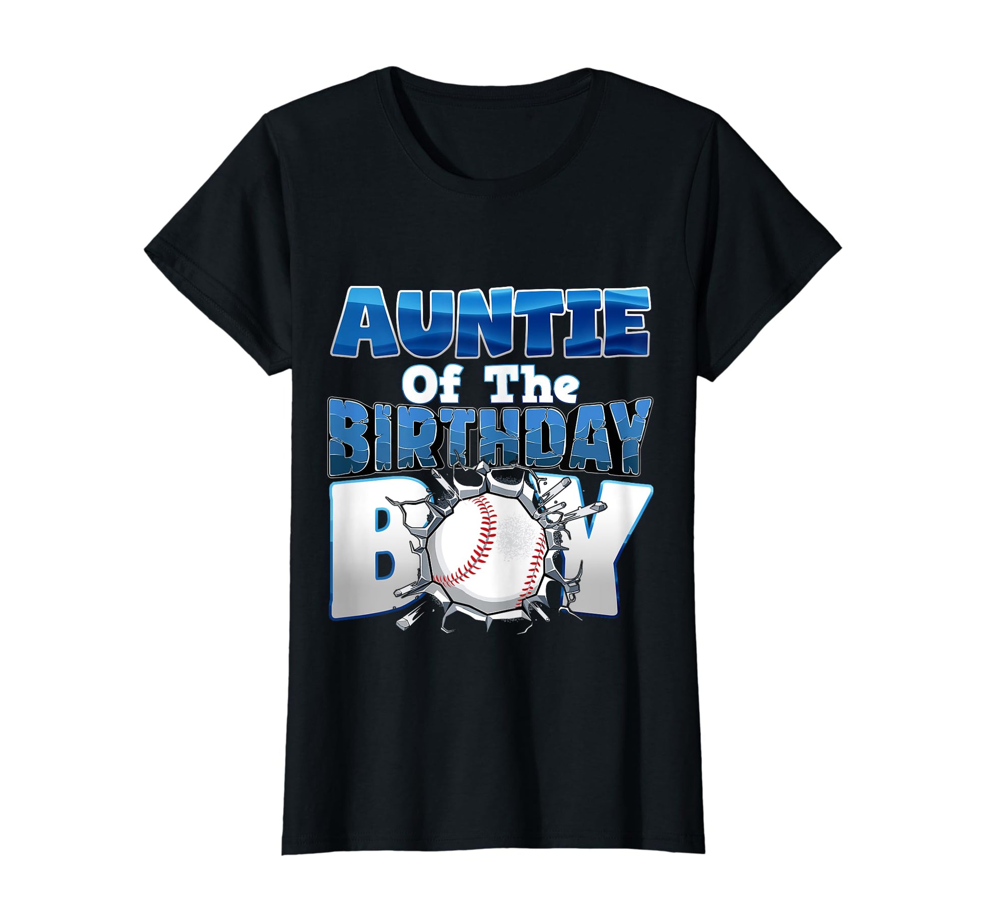 Aunt Baseball Birthday Family Baller T-Shirt - Custom Art Print Men Women - T-Shirt, Sweatshirt, Hoodie
