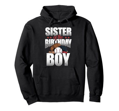 Sister Birthday Matching Baseball Birthday Hoodie - Minimalist Print Unisex - T-Shirt, Sweatshirt, Hoodie
