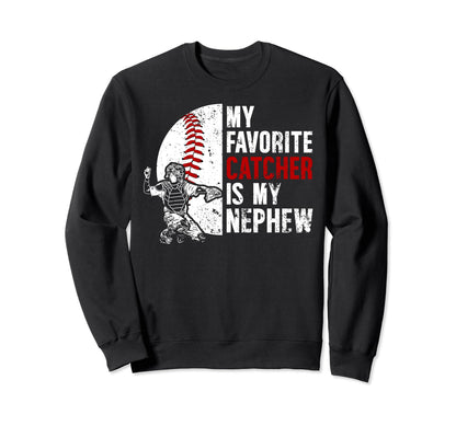 Baseball Catcher Aunt Proud Sweatshirt - Streetwear Style for Adults - T-Shirt, Sweatshirt, Hoodie