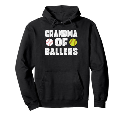 Grandma Ballers Softball Baseball Hoodie - Novelty Apparel Men Women - T-Shirt, Sweatshirt, Hoodie