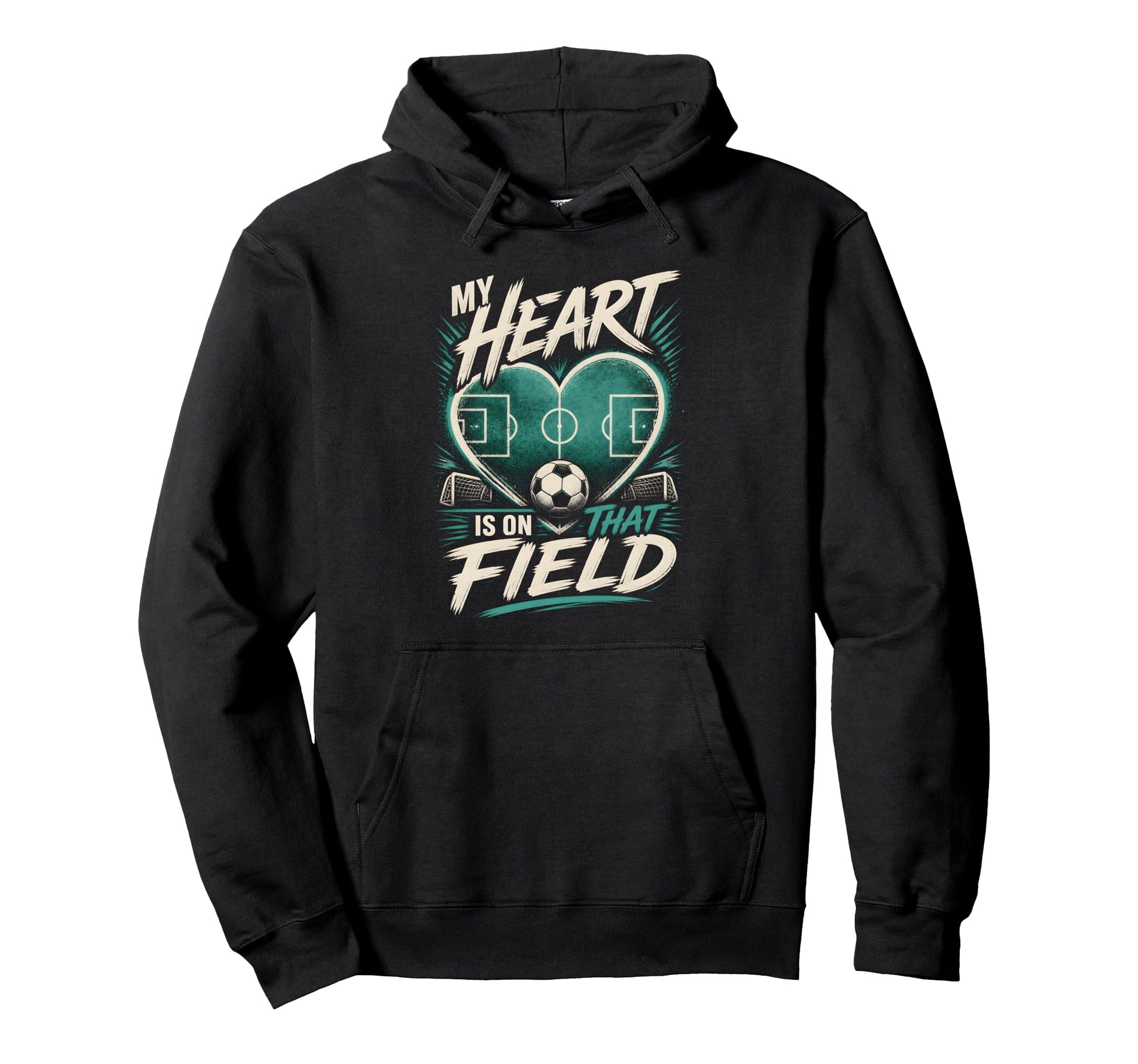 My Heart Is That Field Soccer Mom Hoodie - Custom Art Print Unisex - T-Shirt, Sweatshirt, Hoodie