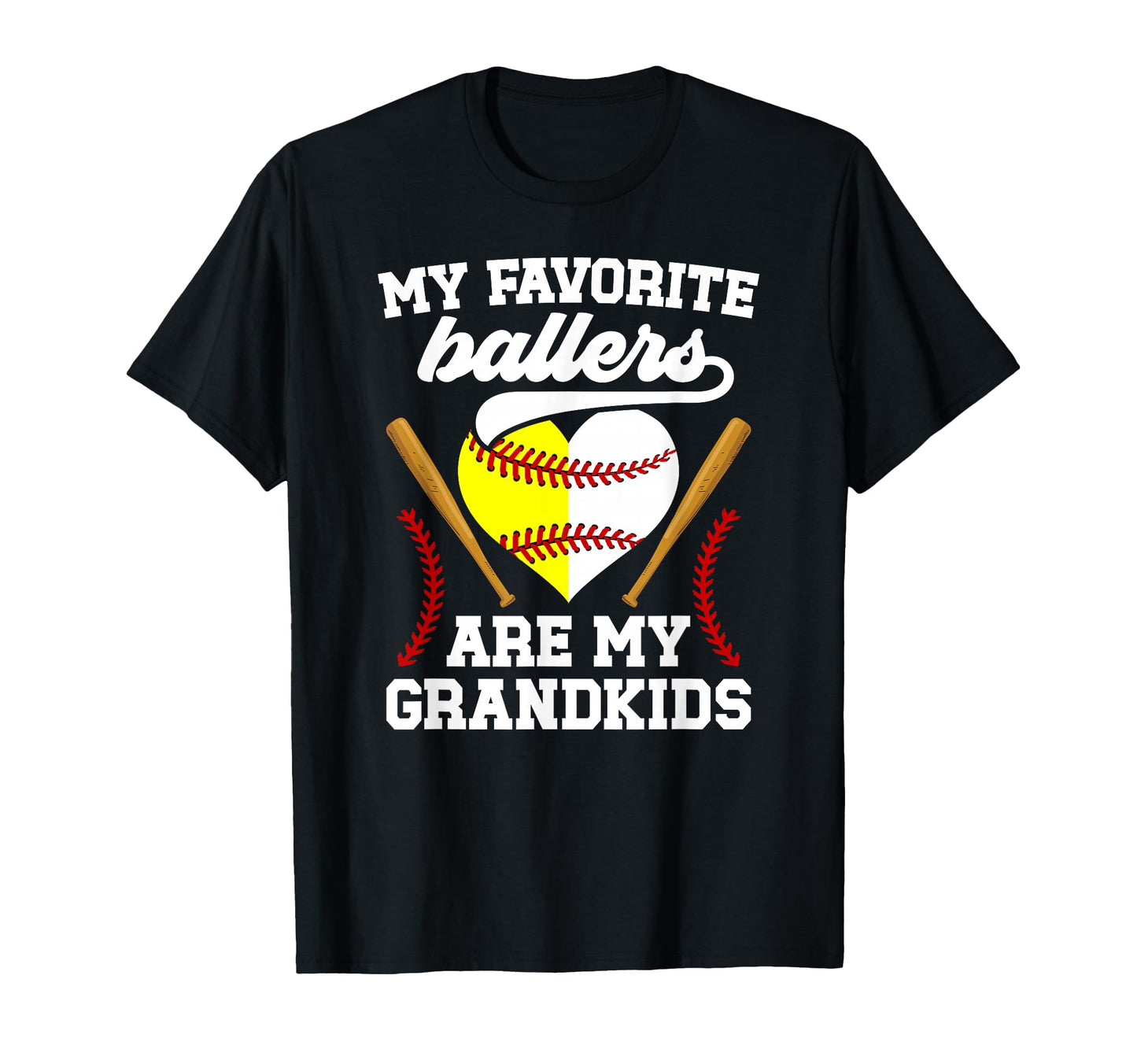 My Grandkids Baseball Softball Nana Grandma T-Shirt - Trendy Graphic Unisex - T-Shirt, Sweatshirt, Hoodie