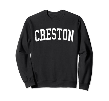 Creston Ia Distressed White Sweatshirt - Casual Everyday Wear for Adults - T-Shirt, Sweatshirt, Hoodie