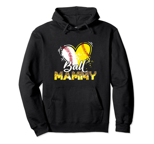 Mammy Both Baseball Softball Sport Hoodie - Casual Everyday Wear Men Women - T-Shirt, Sweatshirt, Hoodie