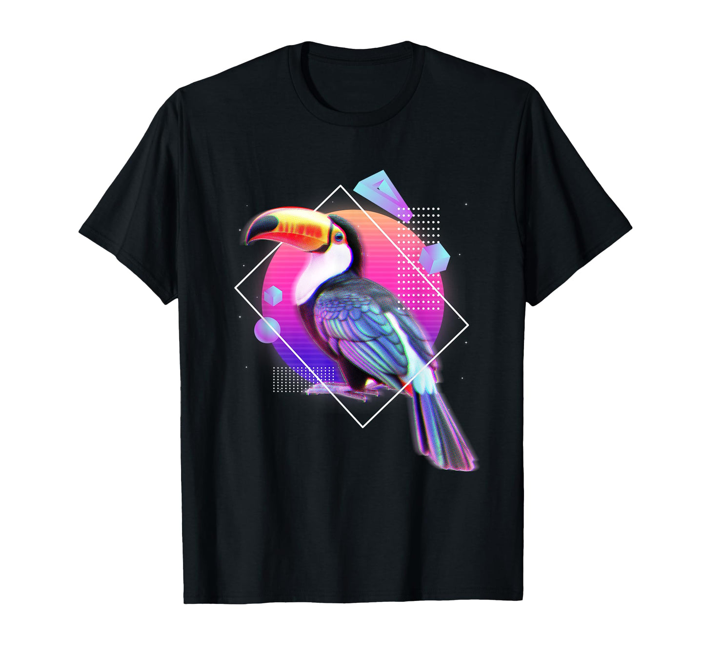 Toucan Vaporwave Futuristic Aesthetic T-Shirt - Trendy Graphic Men Women - T-Shirt, Sweatshirt, Hoodie