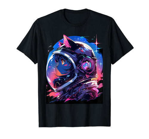 80S 90S Aesthetic Vaporwave Space Cat T-Shirt - Trendy Graphic Unisex - T-Shirt, Sweatshirt, Hoodie