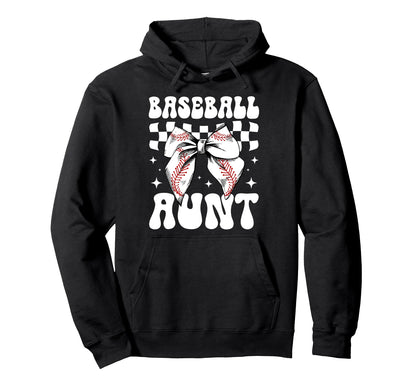 Baseball Aunt Baseball Player Auntie Hoodie - Fun Novelty Design Unisex - T-Shirt, Sweatshirt, Hoodie