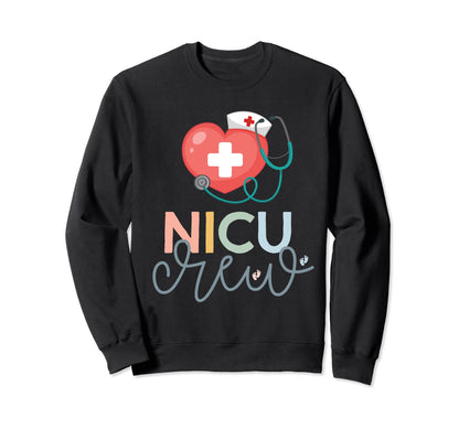 Nicu Nurse Icu Neonatal Boho Nicu Crew Sweatshirt - Novelty Apparel Unisex - T-Shirt, Sweatshirt, Hoodie