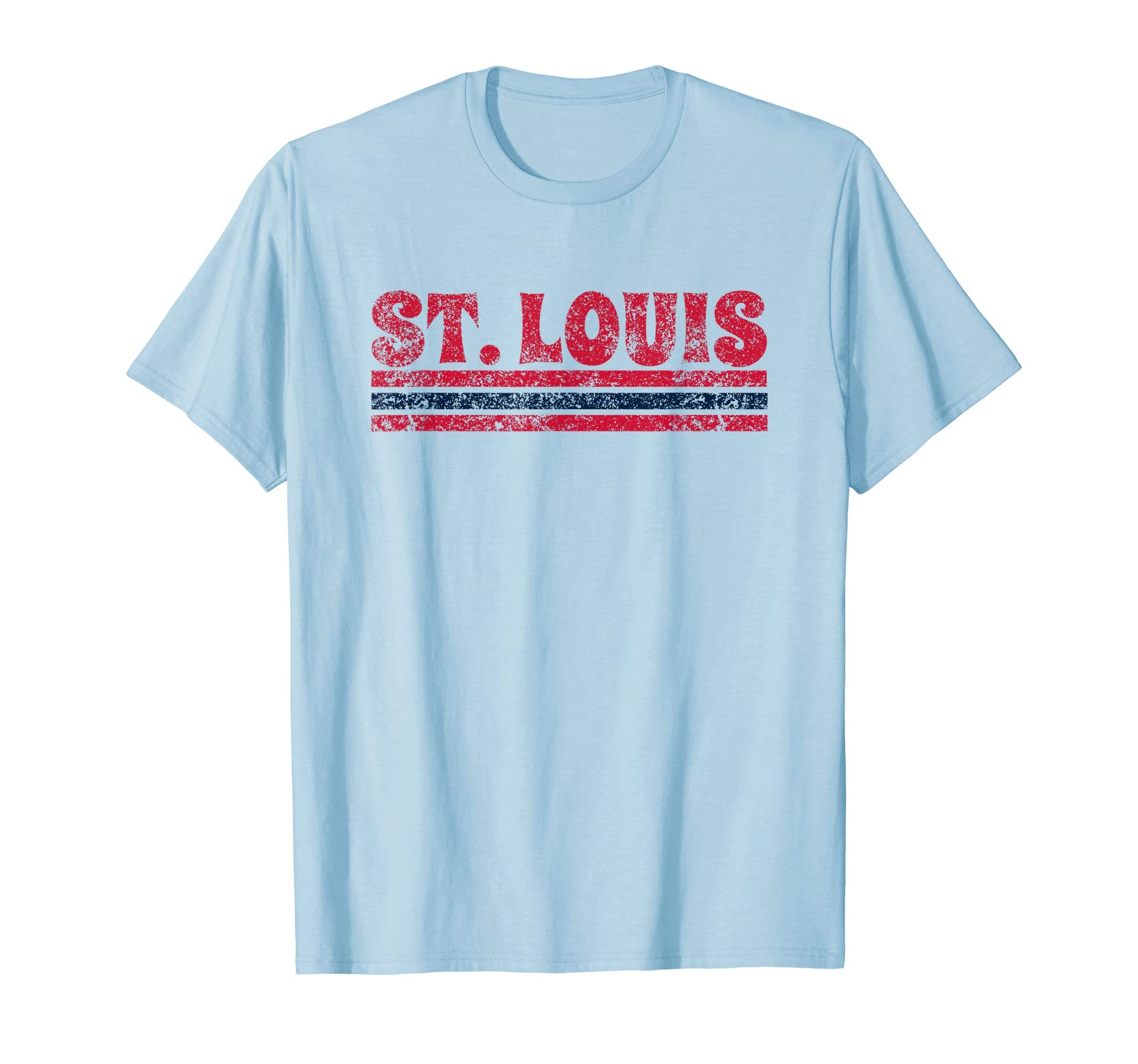 St Louis Missouri Weathered Stripe T-Shirt - Custom Art Print Men Women - T-Shirt, Sweatshirt, Hoodie