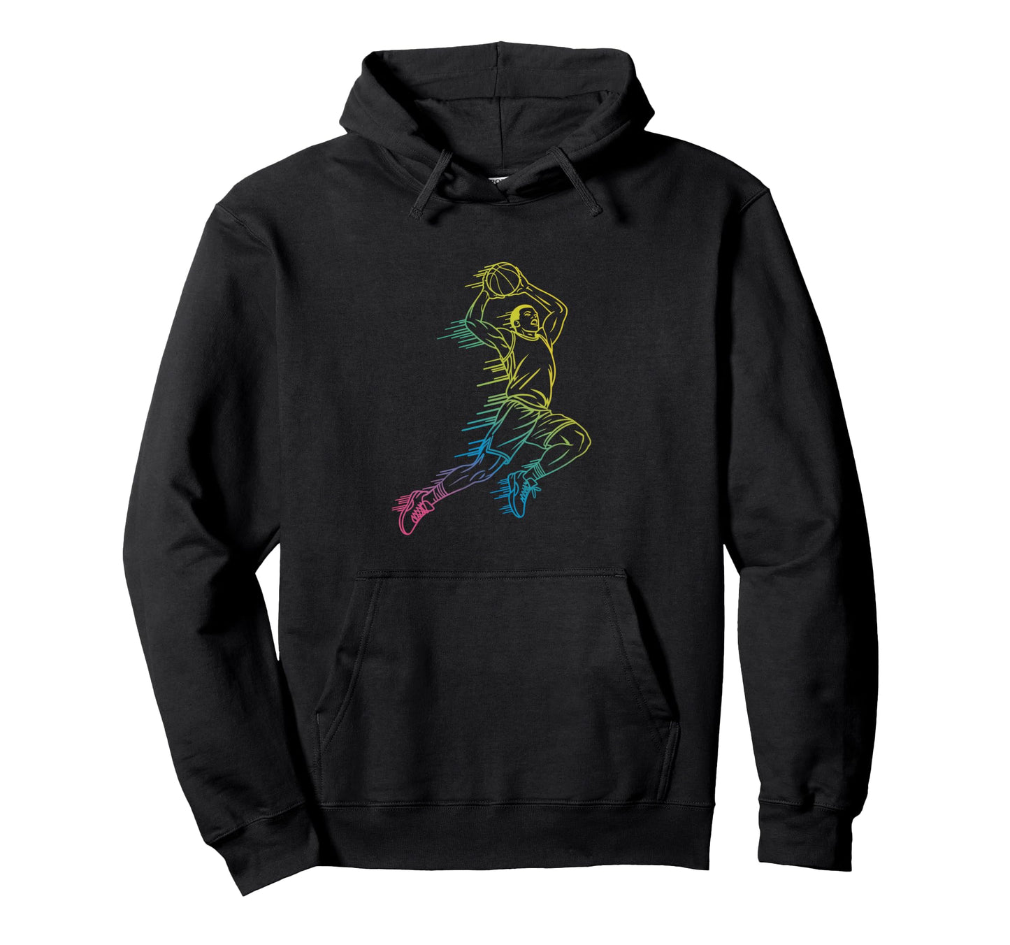Vaporwave Basketball Slam Dunk Rainbow Hoodie - Streetwear Style Men Women - T-Shirt, Sweatshirt, Hoodie