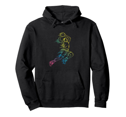 Vaporwave Basketball Slam Dunk Rainbow Hoodie - Streetwear Style Men Women - T-Shirt, Sweatshirt, Hoodie