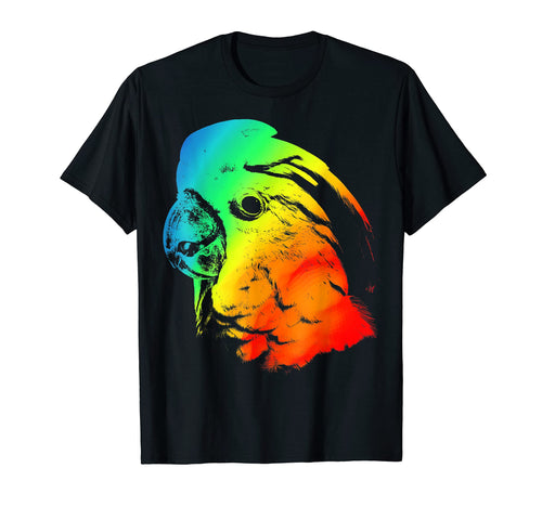 Moluccan Cockatoo Colorful Rainbow T-Shirt - Minimalist Print Unisex - T-Shirt, Sweatshirt, Hoodie
