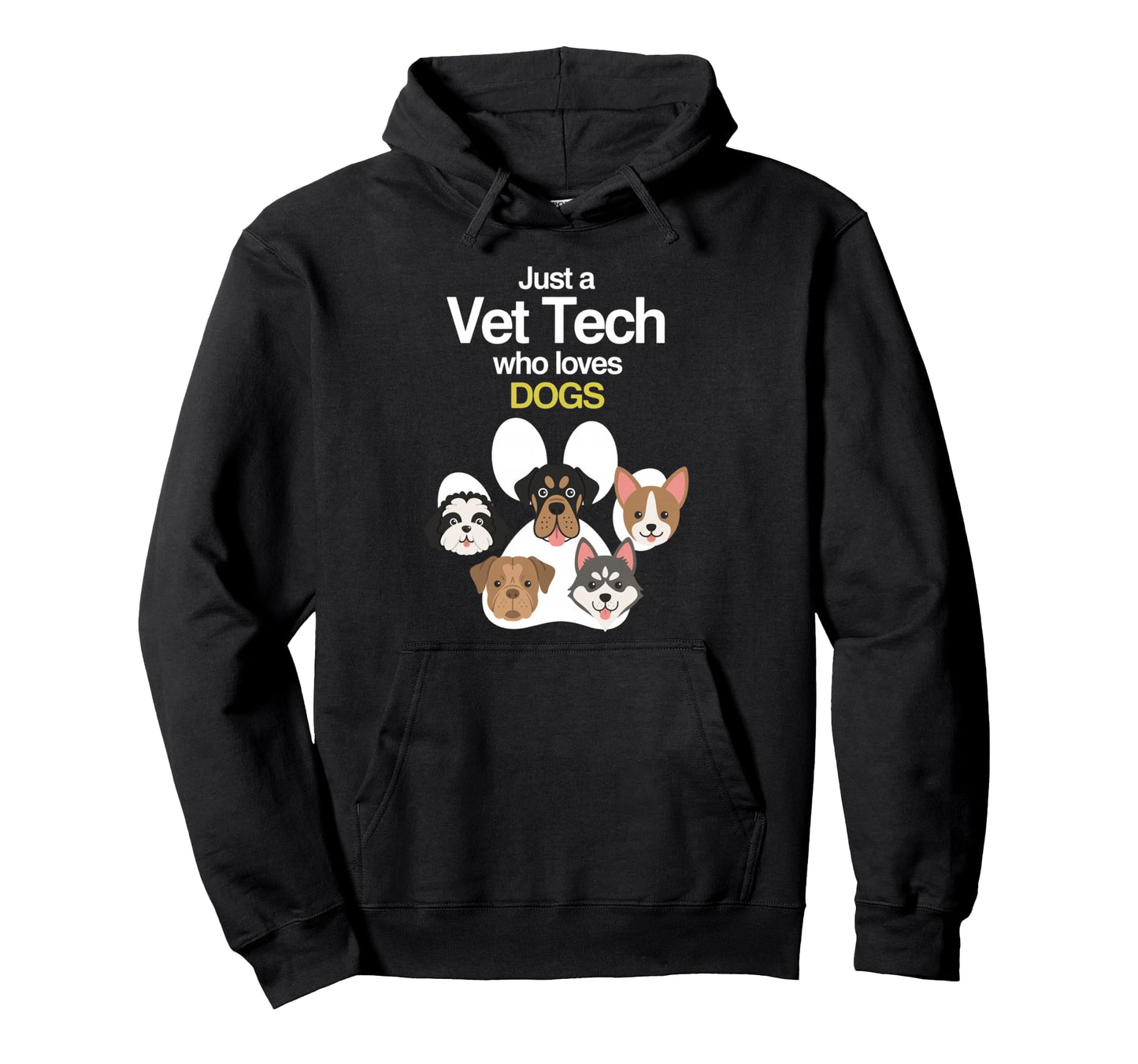 Vet Tech Who Loves Dogs Rainbow Dog Hoodie - Minimalist Print Men Women - T-Shirt, Sweatshirt, Hoodie