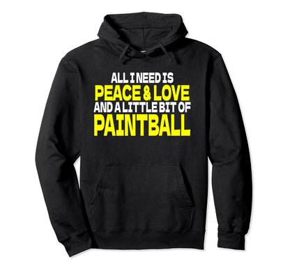 Paintball Markierer Gotcha Peace Love Hoodie - Minimalist Print for Adults - T-Shirt, Sweatshirt, Hoodie