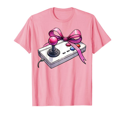 Coquette Bow Arcade Gaming Mothers T-Shirt - Custom Art Print Men Women - T-Shirt, Sweatshirt, Hoodie