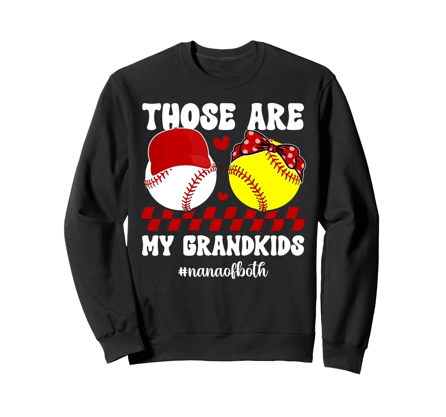 My Grandkids Nana Both Baseball Sweatshirt - Minimalist Print Men Women - T-Shirt, Sweatshirt, Hoodie
